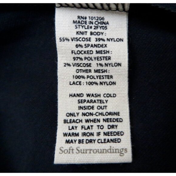 SOFT SURROUNDINGS Frederica Lace Maxi Dress Black SZ L - Picture 16 of 16